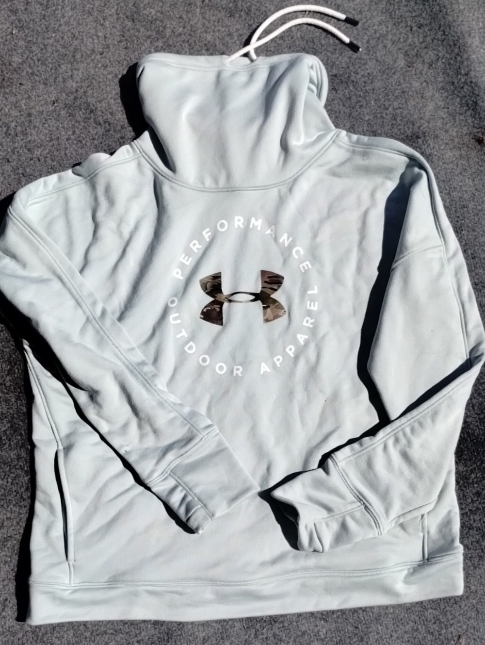 Under Armour Women’s Mint Performance Hoodie with Camo Logo